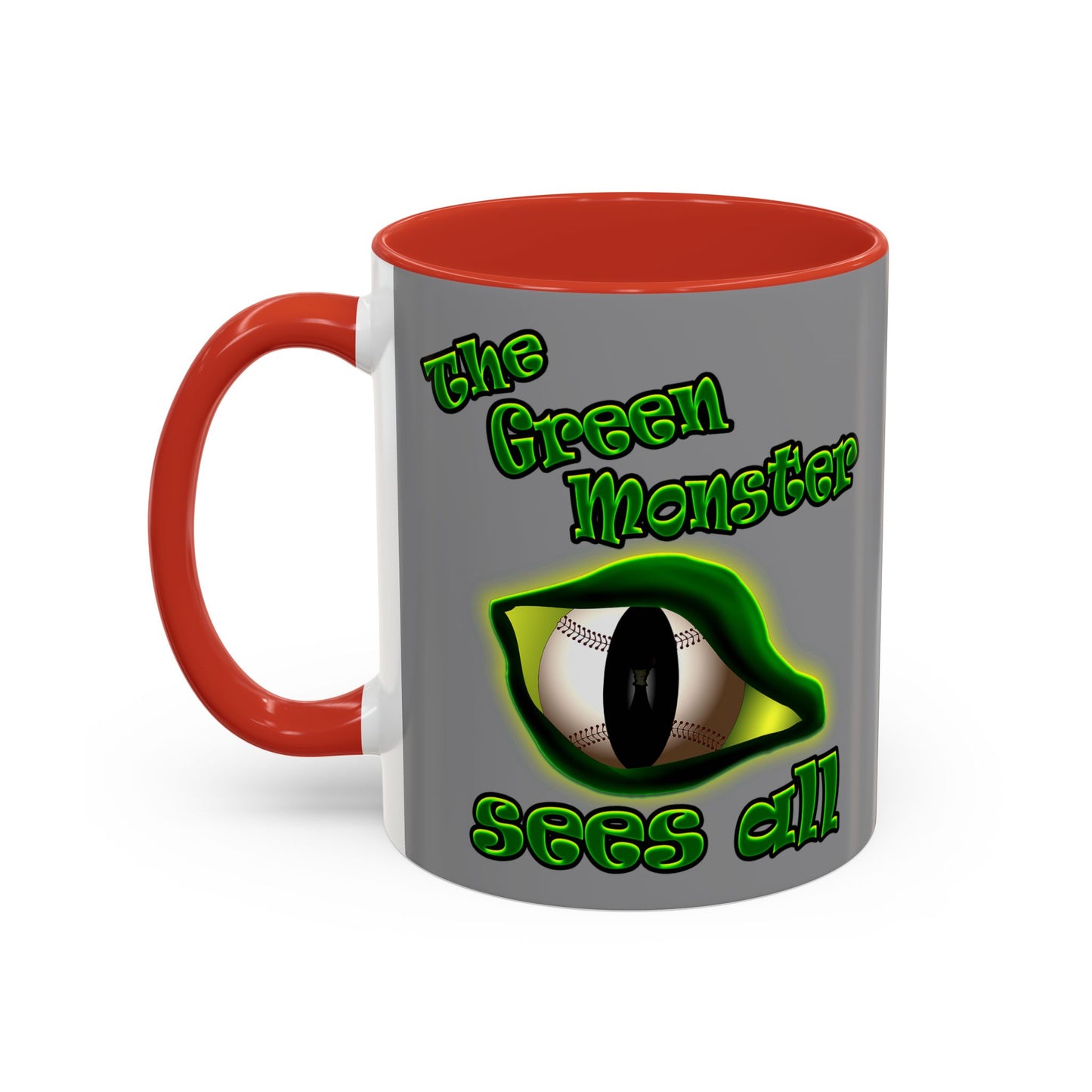 green monster - Accent Mug (grey)