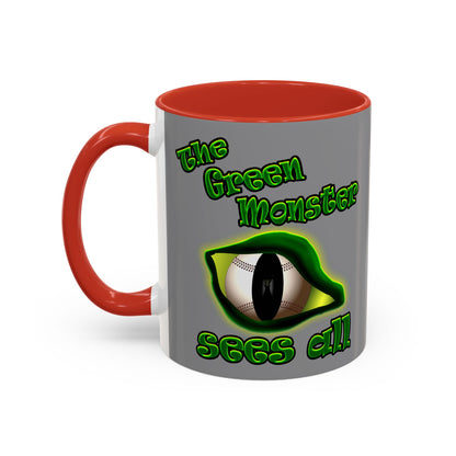 green monster - Accent Mug (grey)