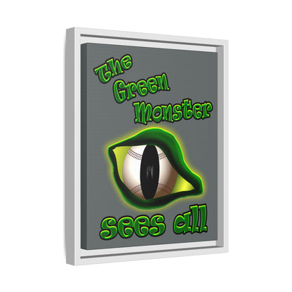 green monster - framed canvas art (dark grey)