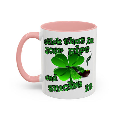 celtics logo - Accent Mug (white)