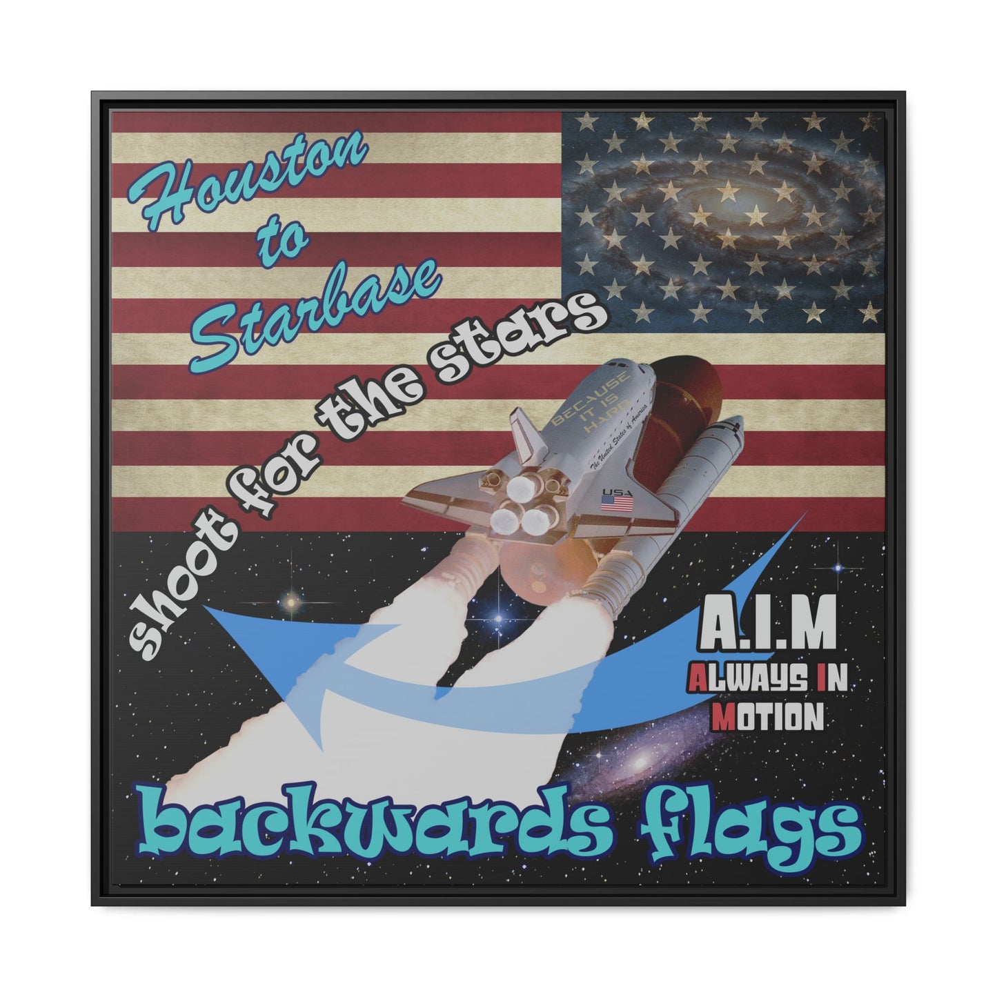shoot for the stars - framed canvas art