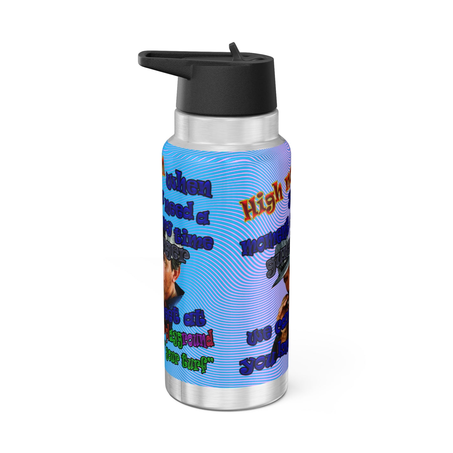 high noon - Gator Tumbler, 32oz  (light blue-purple wave)