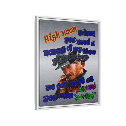 high noon - framed canvas art (brushed nickel)