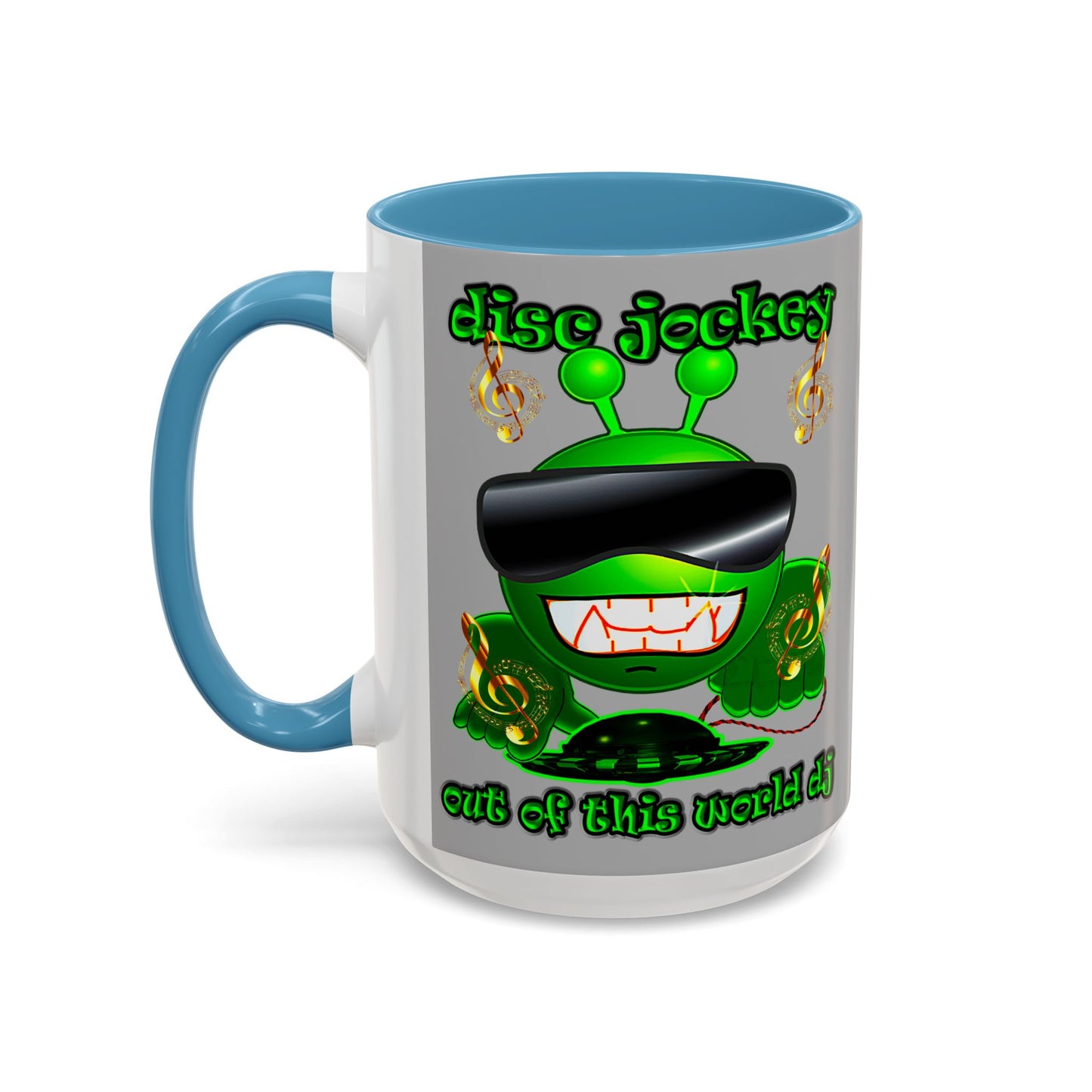disc jockey - Accent Mug (light grey)