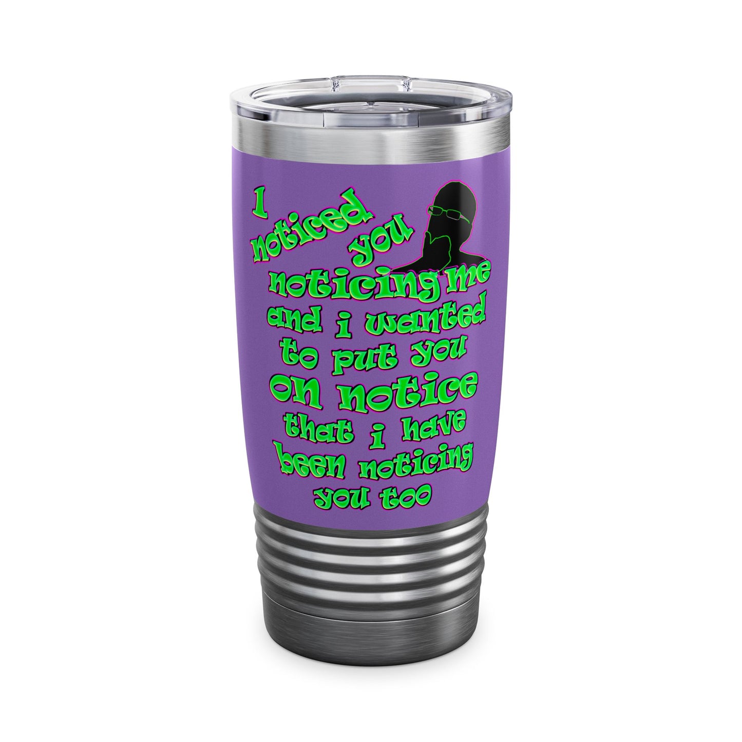 noticed you noticing - Ringneck Tumbler, 20oz (light purple)
