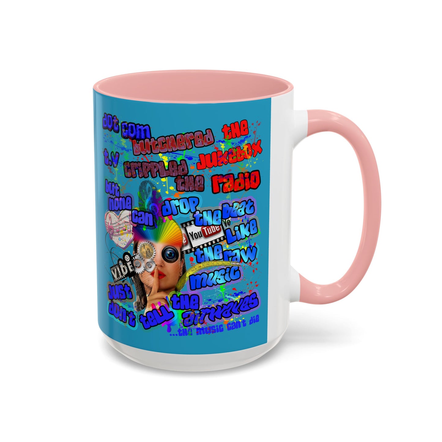 drop the beat - Accent Mug (turquoise)