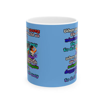 doggystyle - White Mug (light blue)