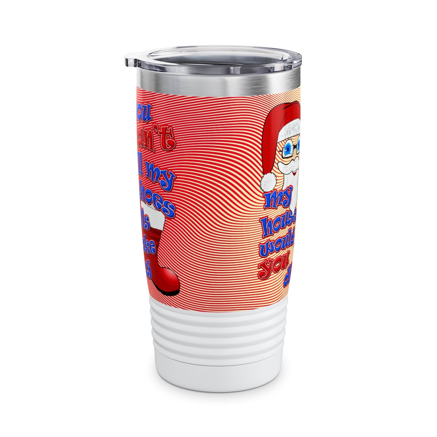 santa's shoes - Ringneck Tumbler, 20oz (yellow-orange wave)
