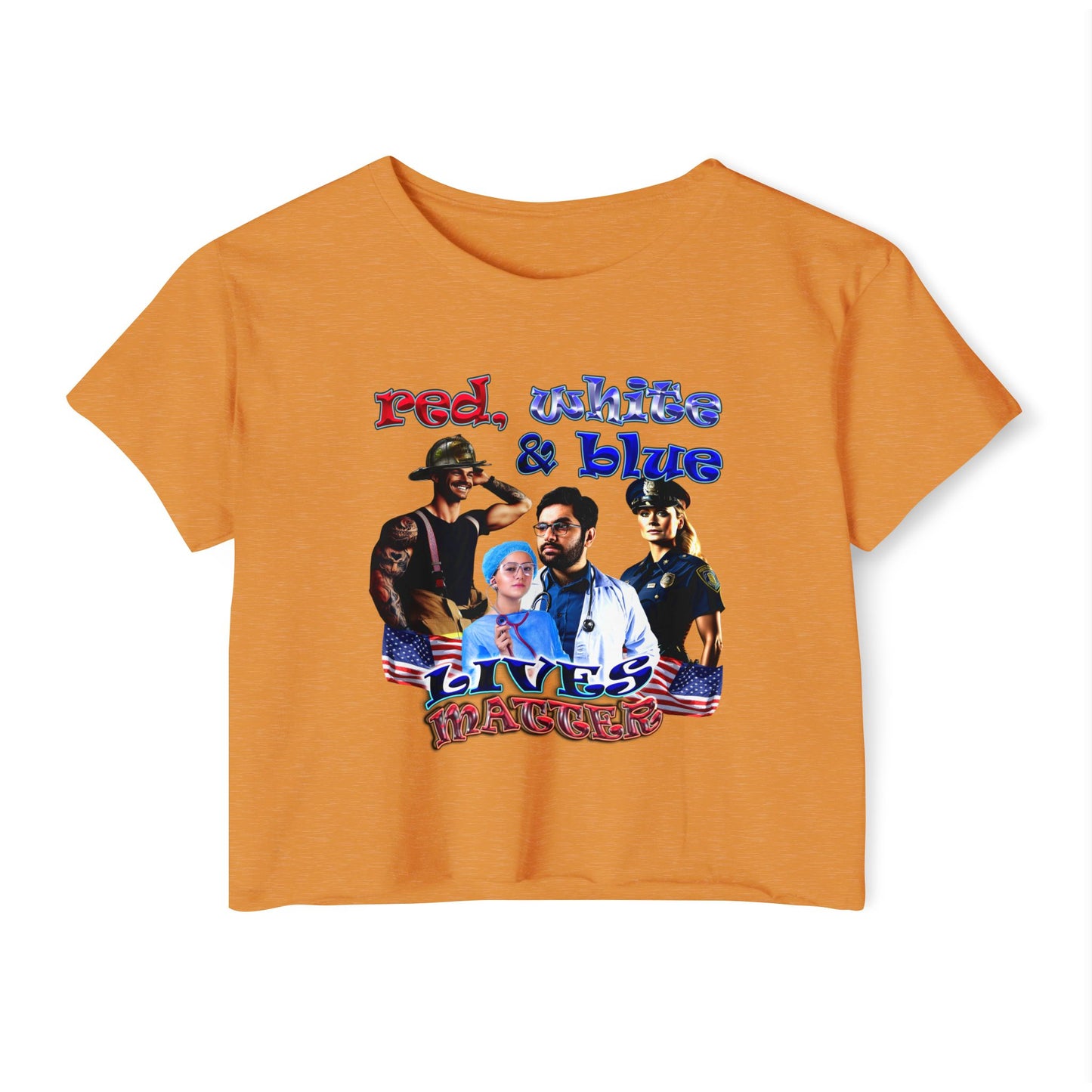 rw&b lives matter - Women's Festival Crop Top