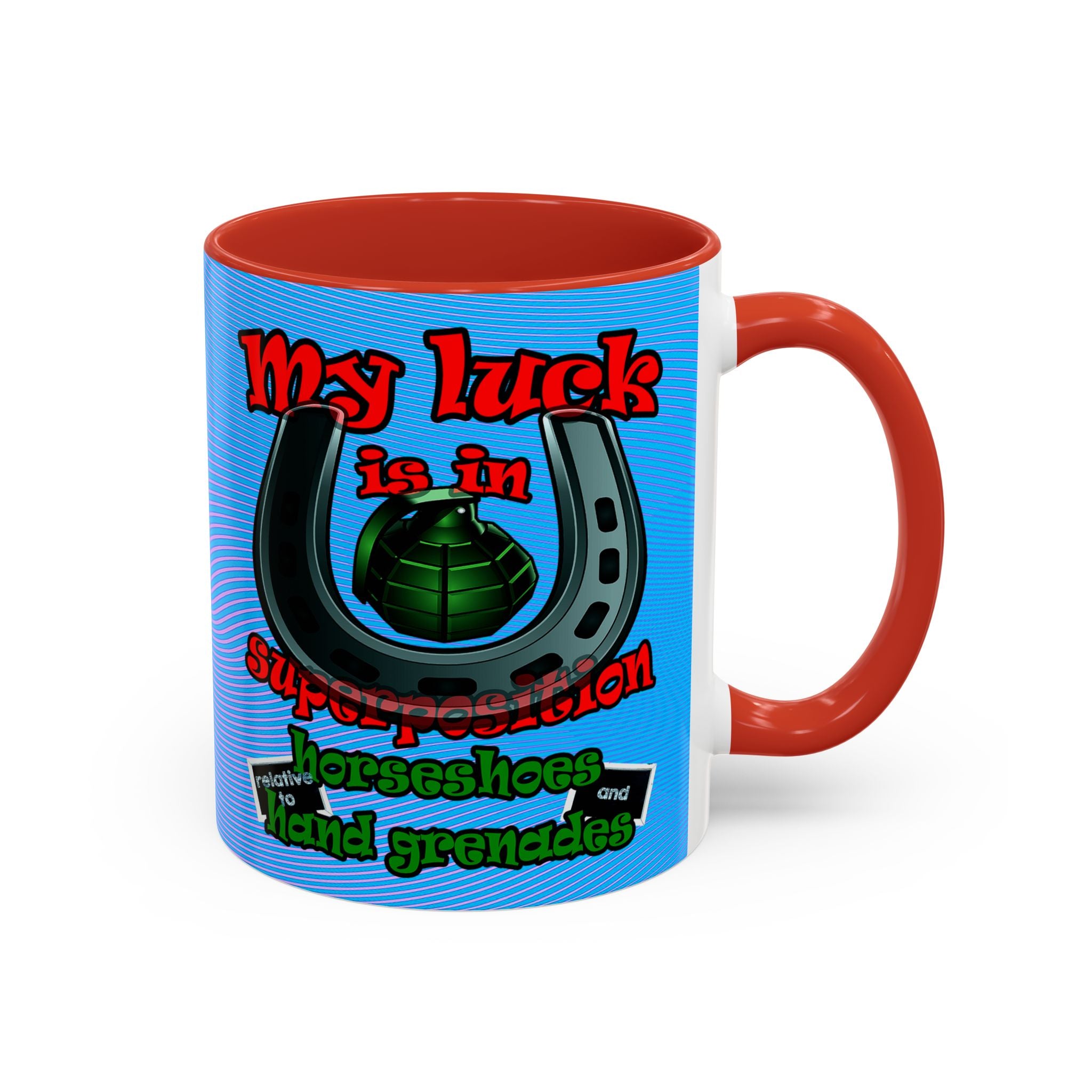my luck - Accent Mug (light blue-purple wave)