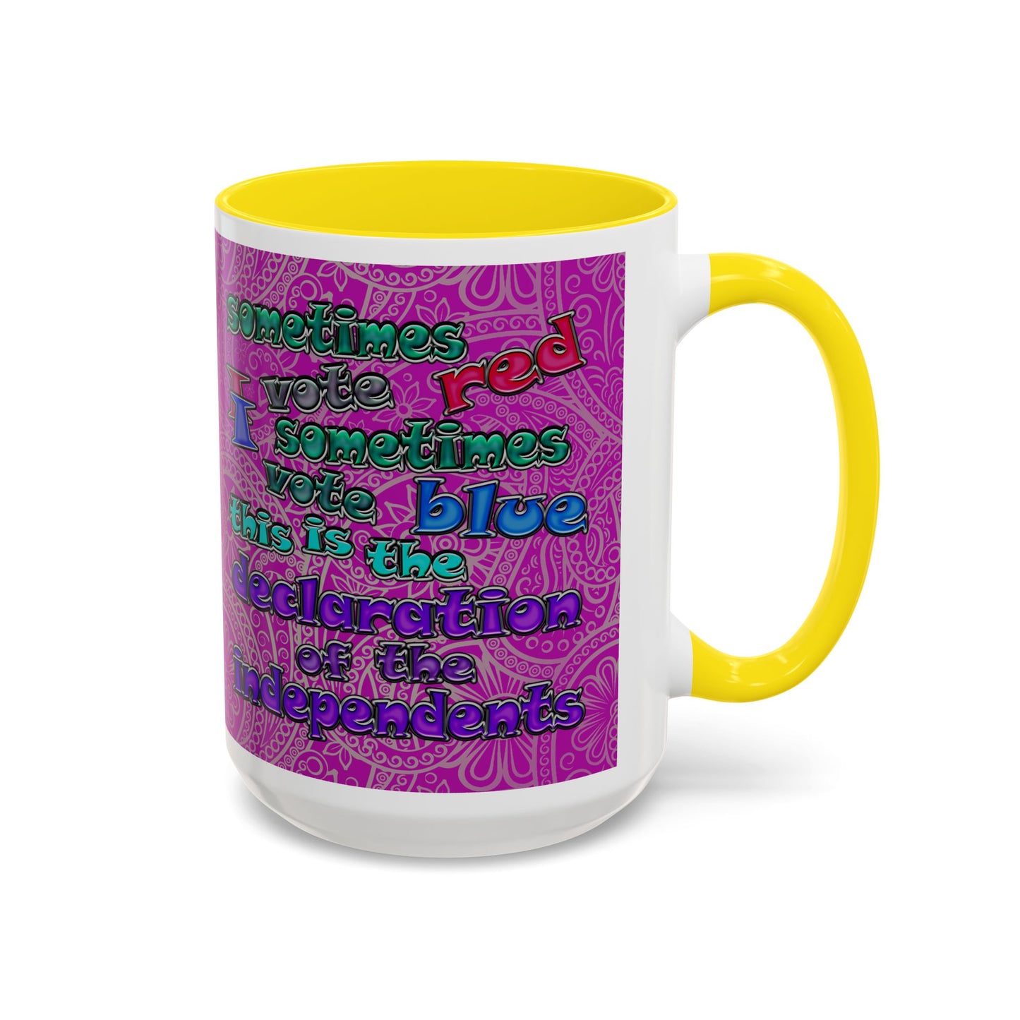 declaration of the independents - Accent Mug (pink swirl)