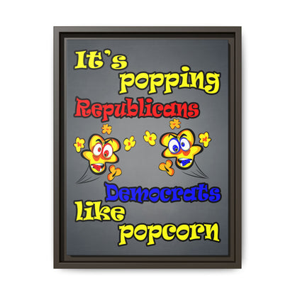 popping like popcorn - framed canvas art (grey-light grey)