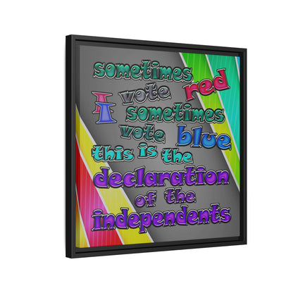 declaration of the independents - framed canvas art (rainbow split)