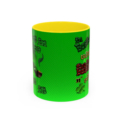 celtics logo - Accent Mug (logo green)