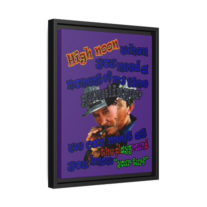 high noon - framed canvas art (purple)