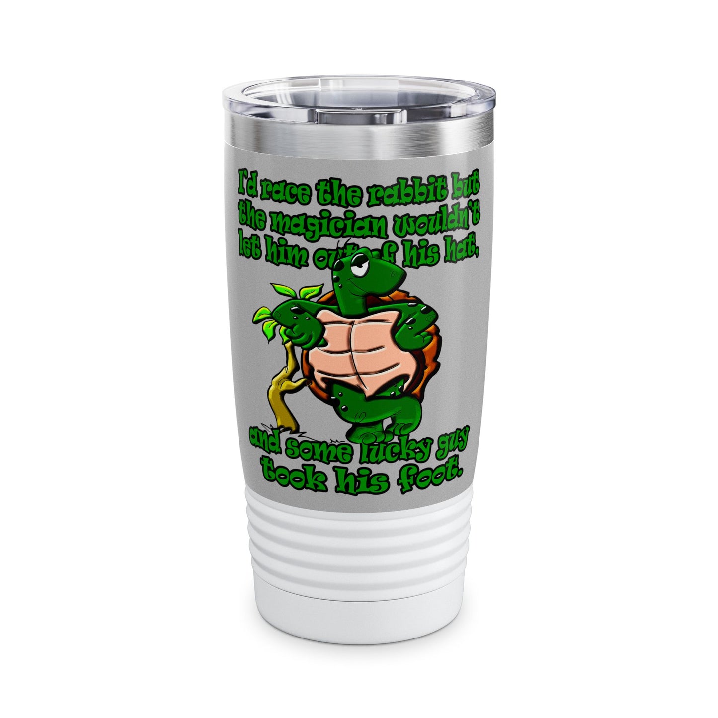 turtle race - Ringneck Tumbler, 20oz (light grey)