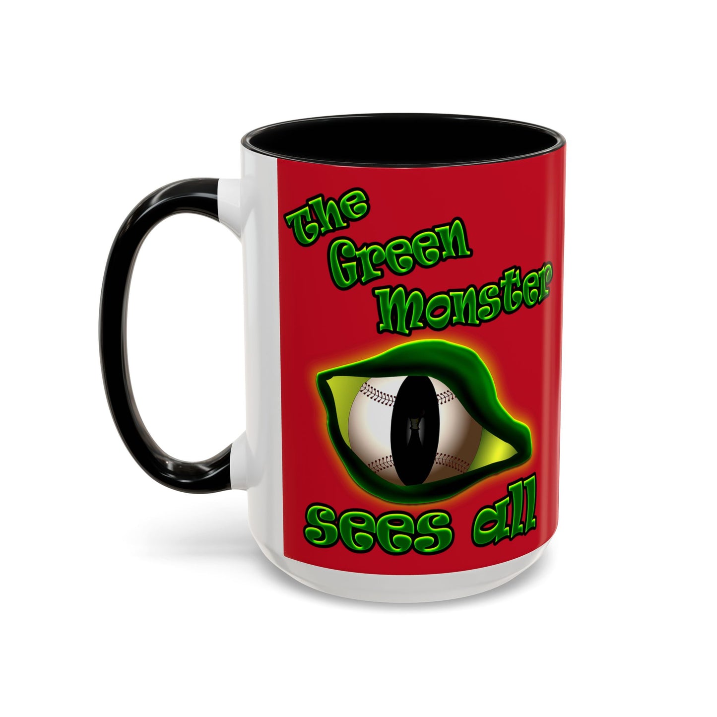 green monster - Accent Mug (dark red)