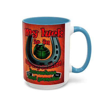 my luck - Accent Mug (burnt orange)