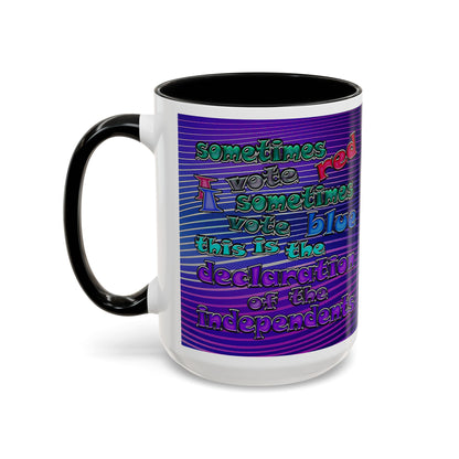 declaration of the independents - Accent Mug (purple wave)