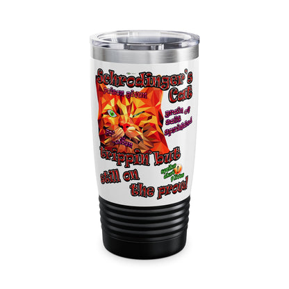 schrodinger's cat - Ringneck Tumbler, 20oz (white)