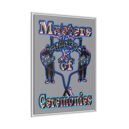 em cee squared - framed canvas art (grey)