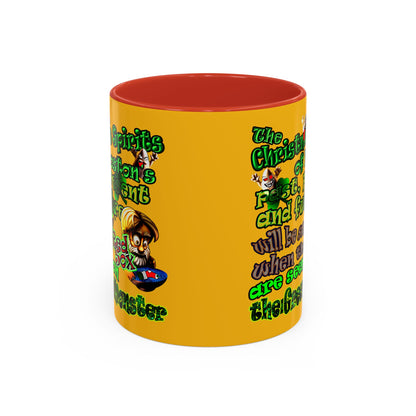 christmas spirits of boston - Accent Mug (yellow)