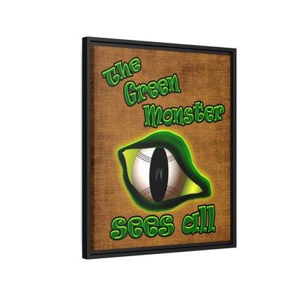green monster - framed canvas art (brown papyrus)