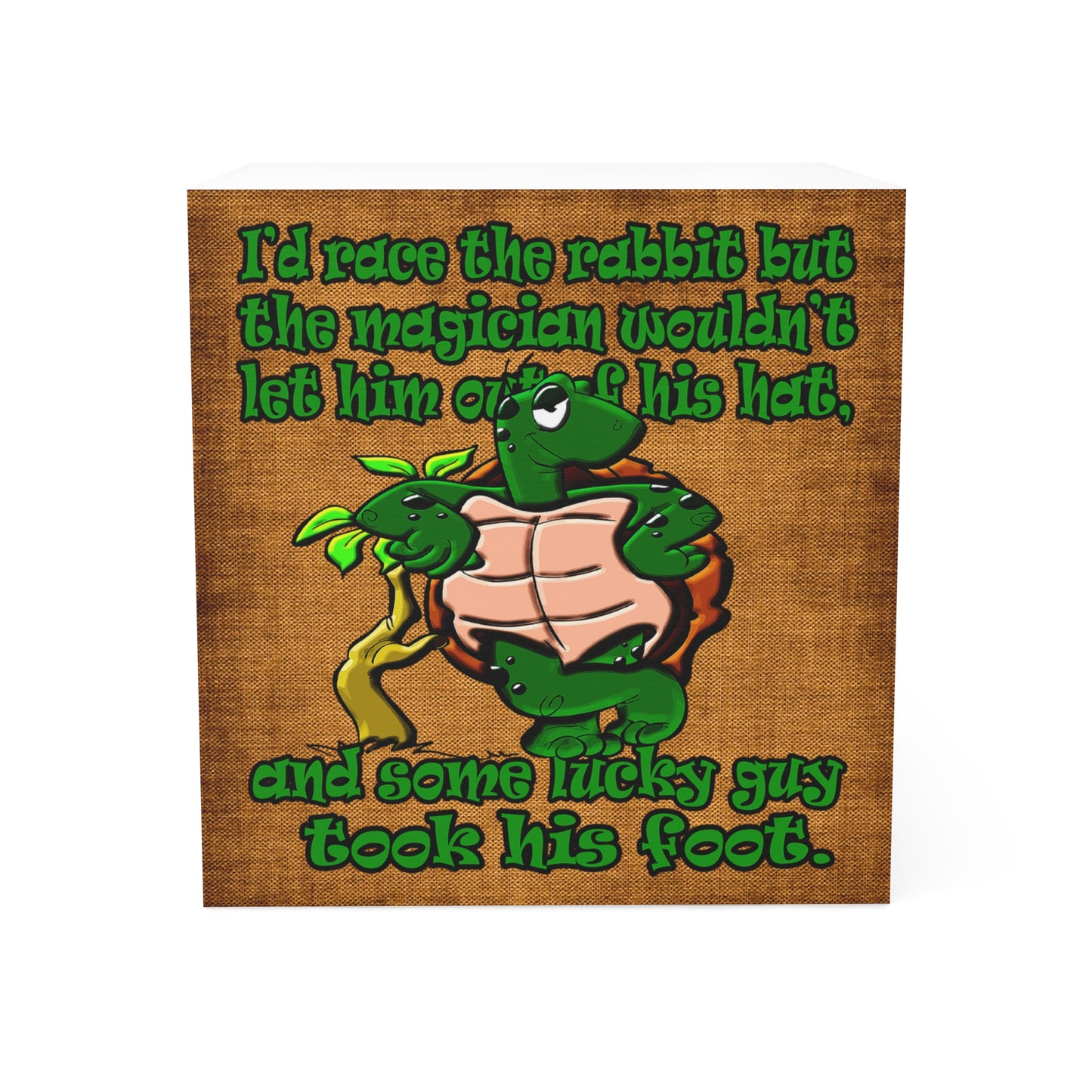 turtle race - note cube (brown papyrus)