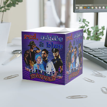 rw&b lives matter - note cube (purple wave)