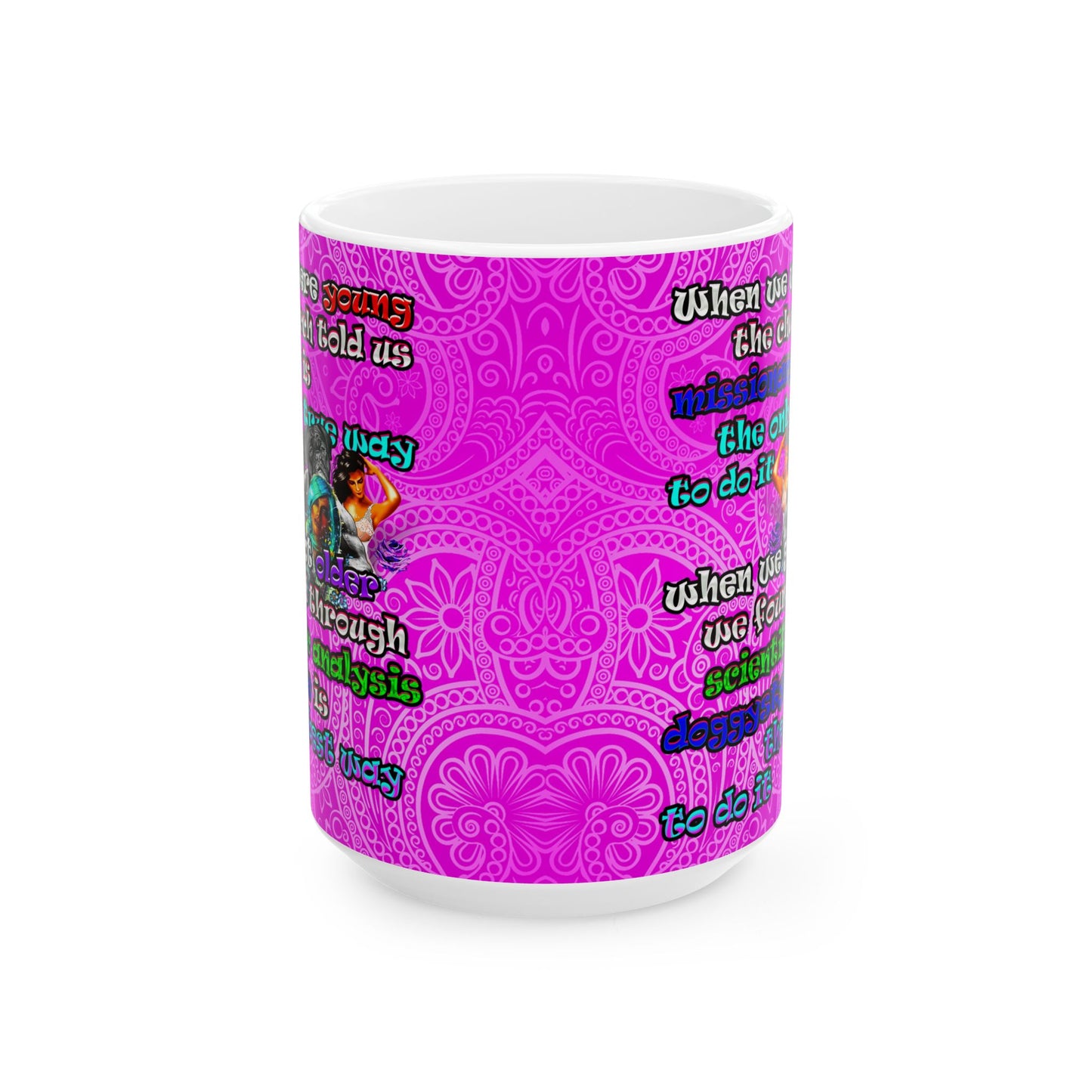 doggystyle - White Mug (pink swirl)