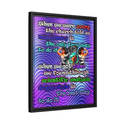 doggystyle - framed canvas art (purple wave)