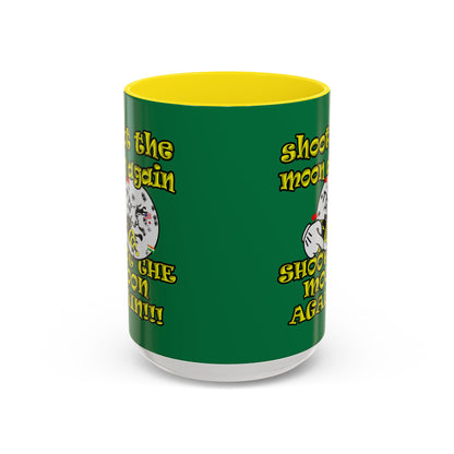 shoot the moon again - Accent Mug (dark green)