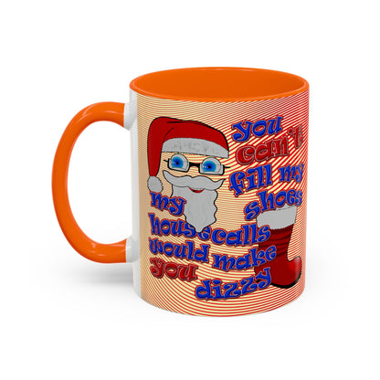 santa's shoes - Accent Mug (yellow-orange wave)