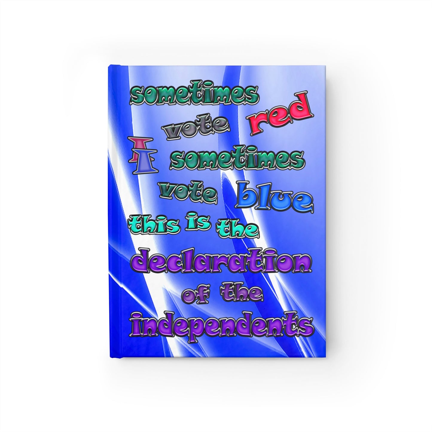 declaration of the independents - journal-lined (blue-white wave)