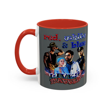 rw&b lives matter - Accent Mug (dark grey)