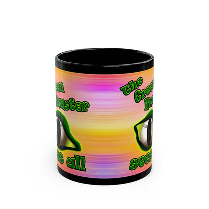 green monster - Black Mug (color blur)