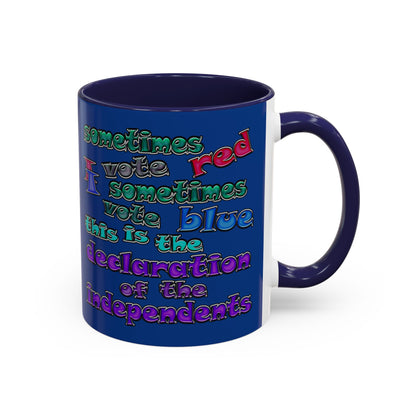 declaration of the independents - Accent Mug (dark blue)