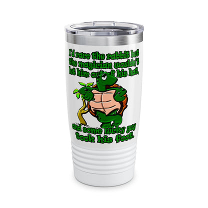 turtle race - Ringneck Tumbler, 20oz (white)
