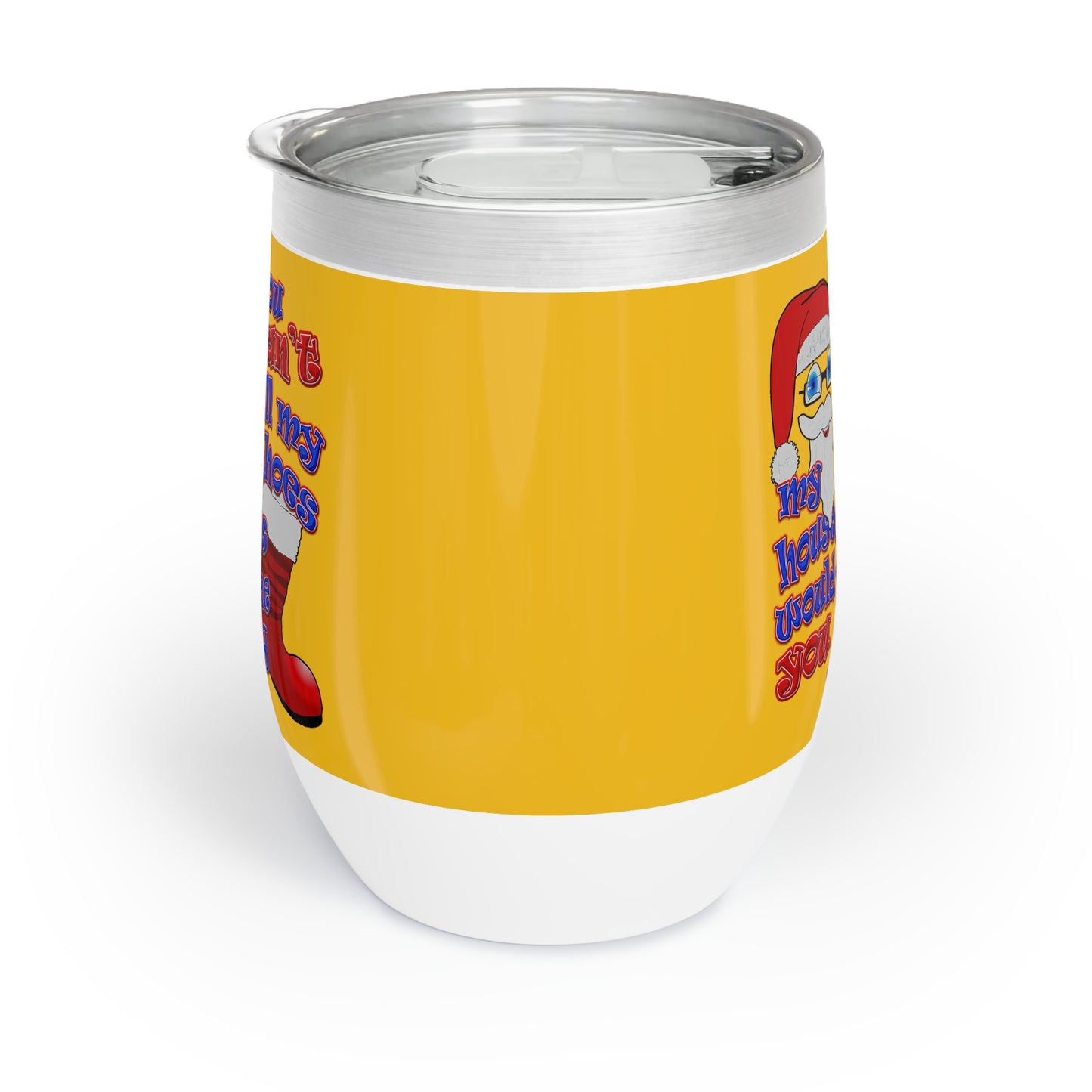 santa's shoes - Chill Wine Tumbler (yellow)