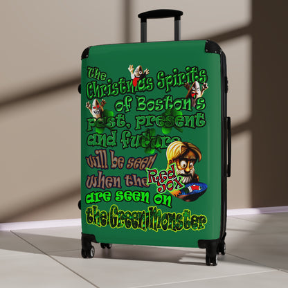 christmas spirits of boston - Suitcase (dark green)