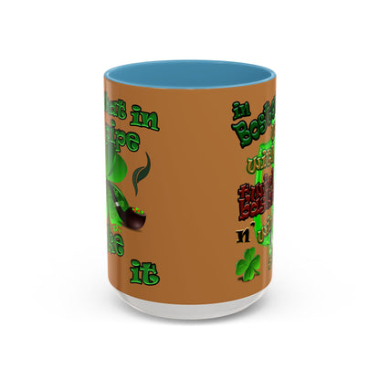 celtics logo - Accent Mug (light brown)