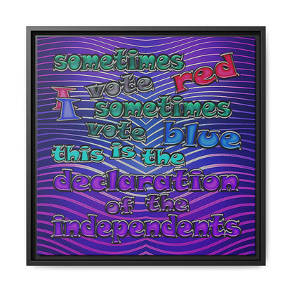 declaration of the independents - framed canvas art (purple wave)