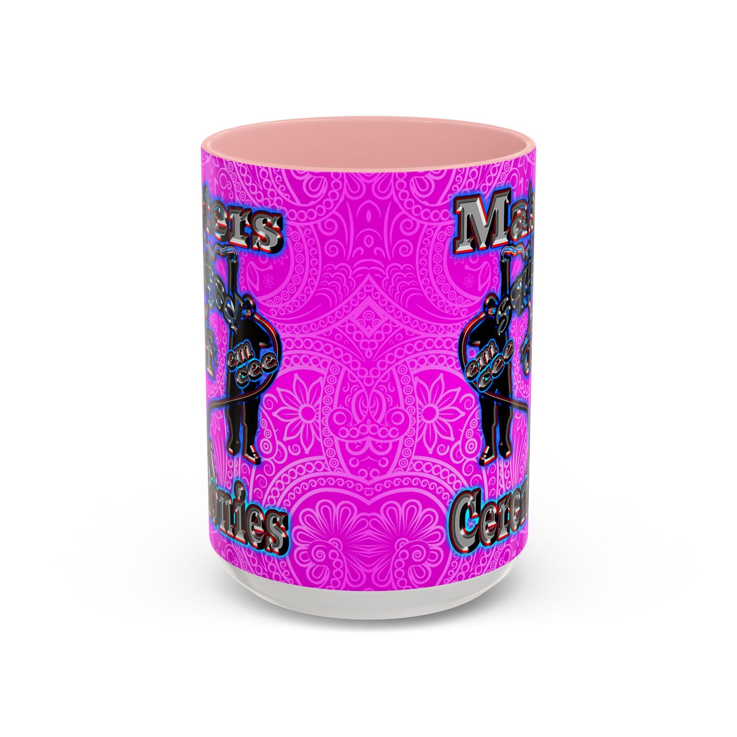 em cee squared - Accent Mug (pink swirl)