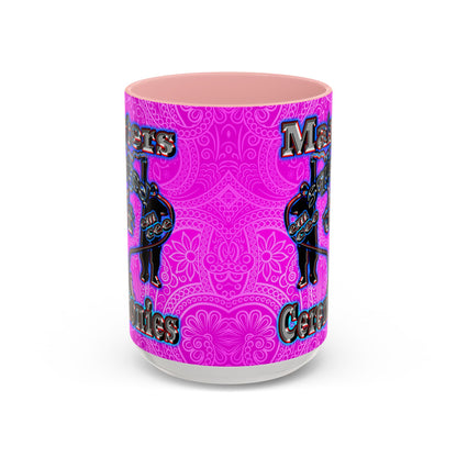 em cee squared - Accent Mug (pink swirl)