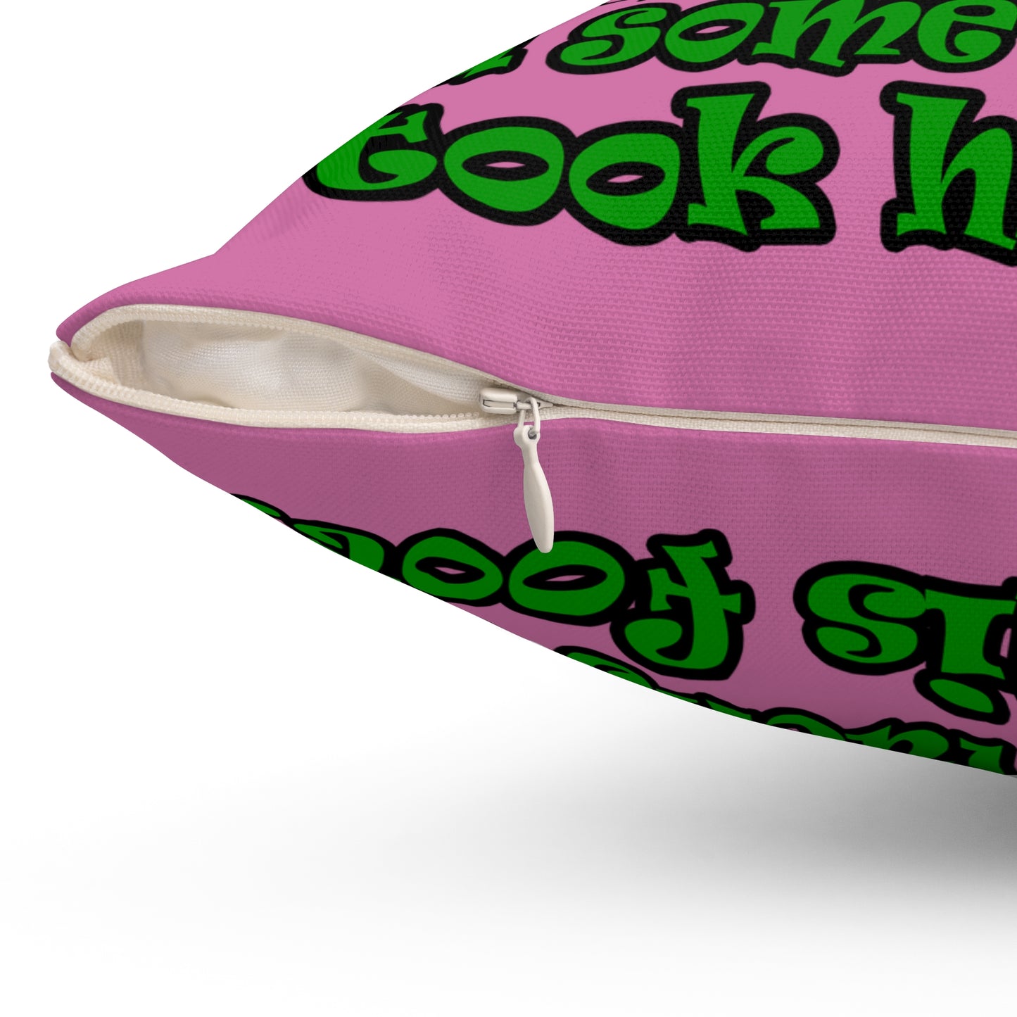 turtle race - Spun Polyester Square Pillow - (light pink)