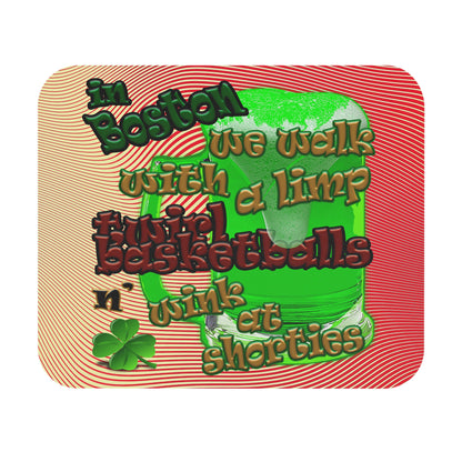 celtics logo - Mouse Pad (Rectangle) (yellow-orange wave)