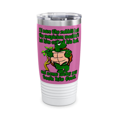 turtle race - Ringneck Tumbler, 20oz (light pink)