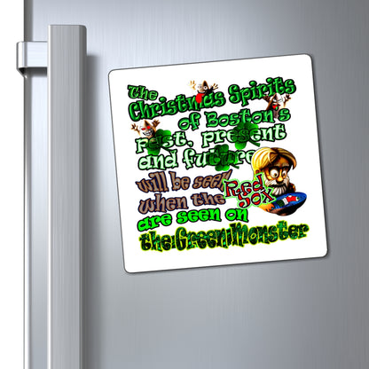 christmas spirits of boston - Magnets - (white)