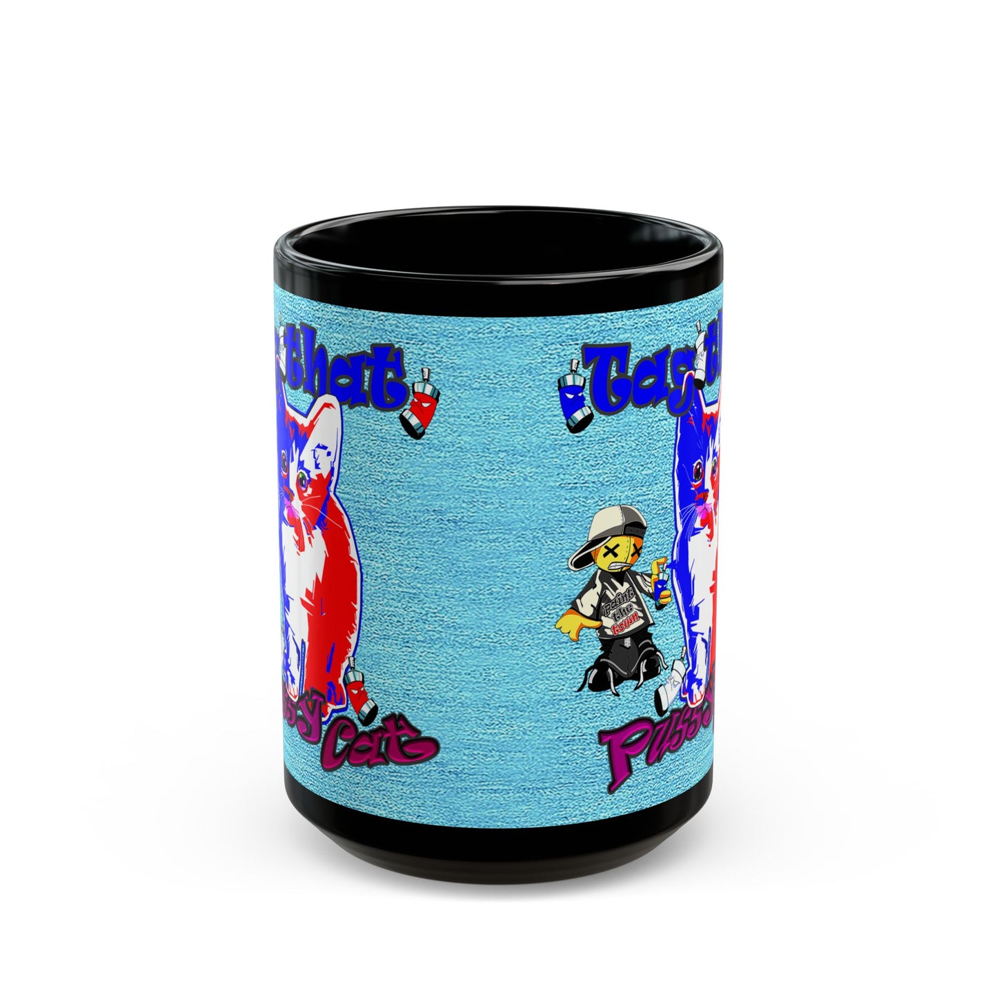 tag that - Black Mug (faded blue)