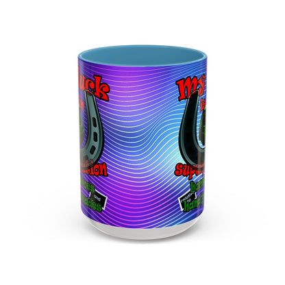 my luck - Accent Mug (purple wave)